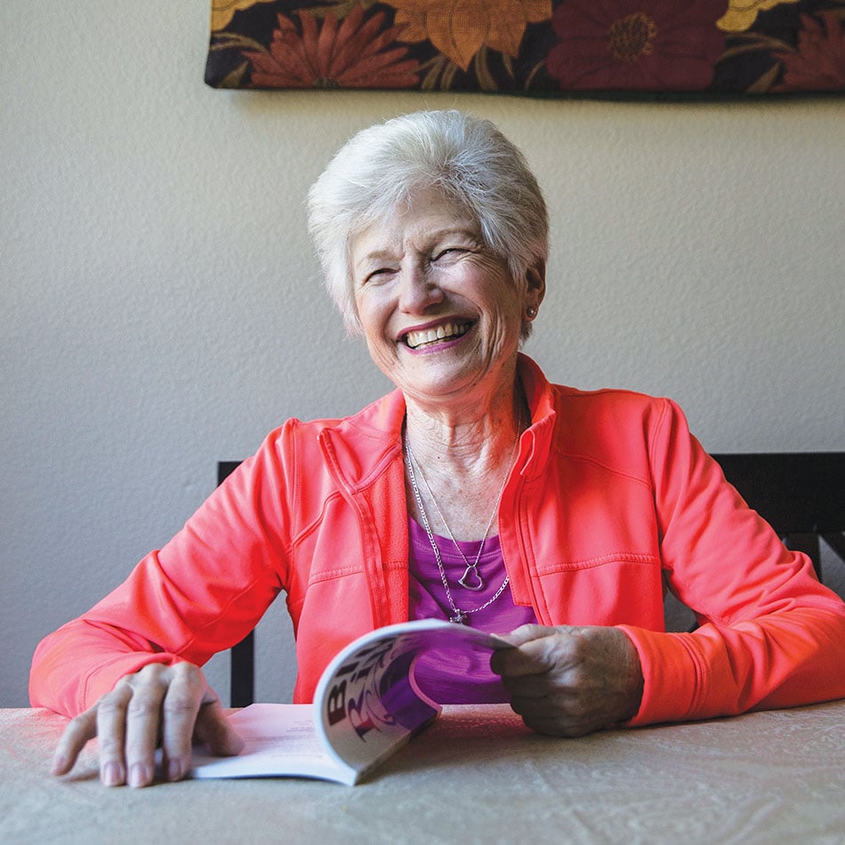 Photo of Nancy Nelson reading