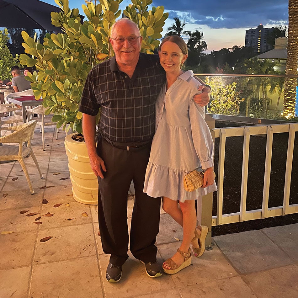 Photo of John Kronberg and his daughter, Kristina