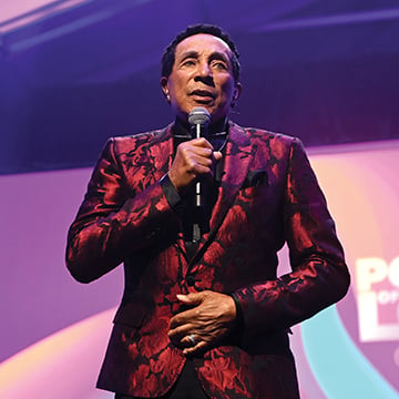 Smokey Robinson at a speaking event