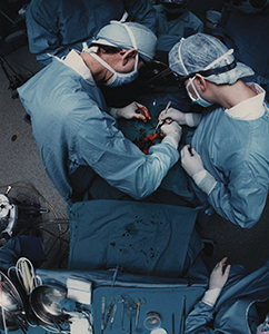 Two surgeons performing surgery